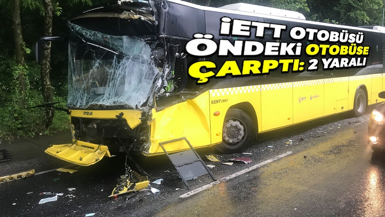 Sarıyer'de Trafik Kazası! İETT Otobüsü, Öndeki Otobüse Çarptı