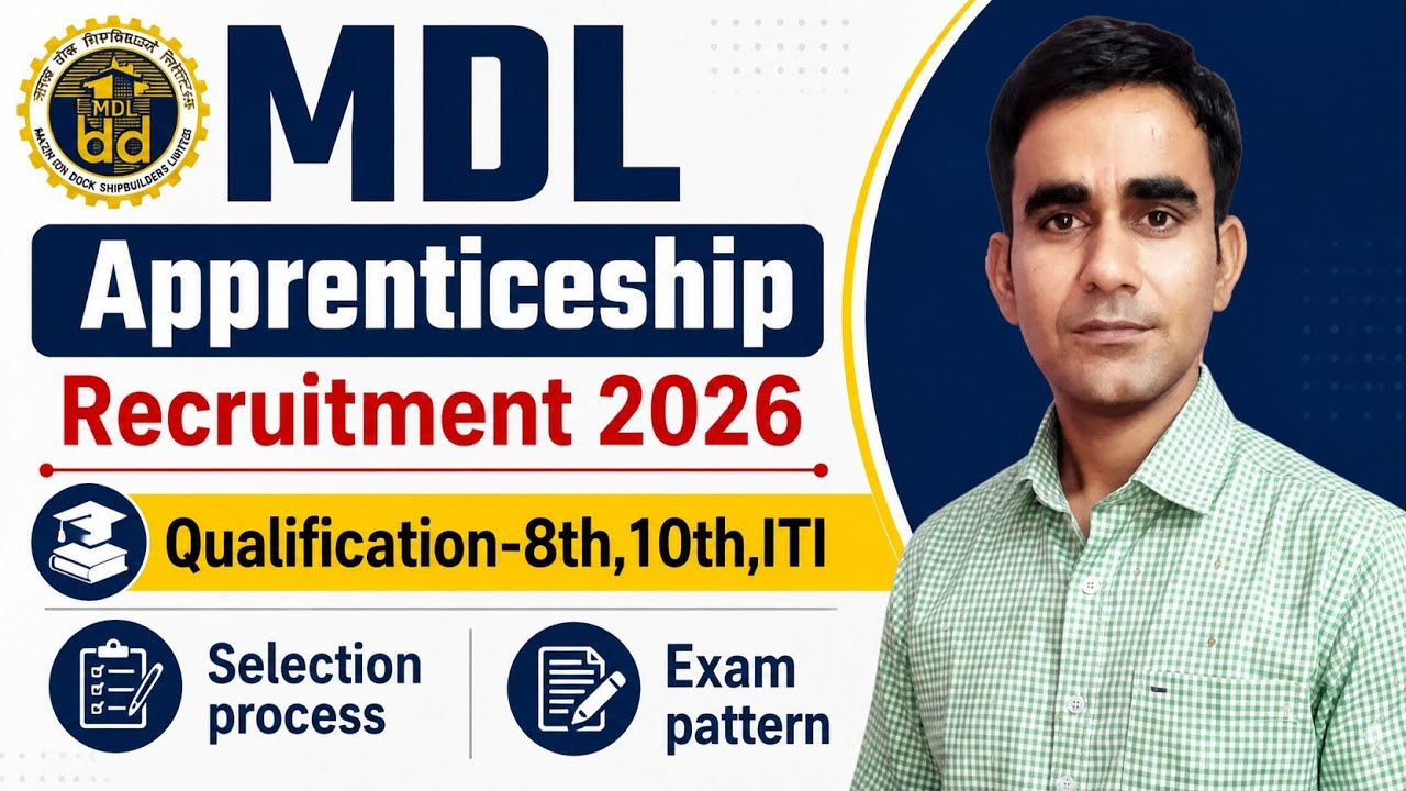 MDL ITI Recruitment notification 2026 MDL Apprentice vacancy 2026