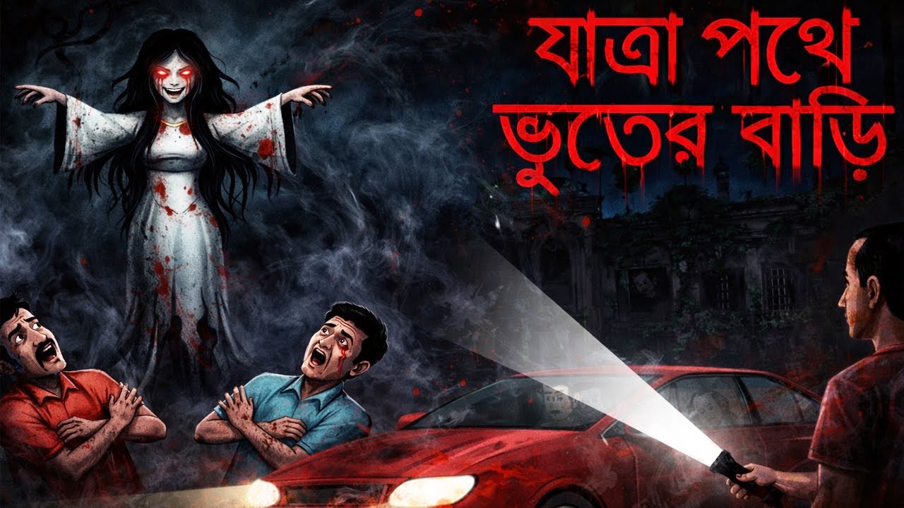 যাত্রা পথে ভুতের বাড়ি। বাংলা কাটুন। Bangla cartoon