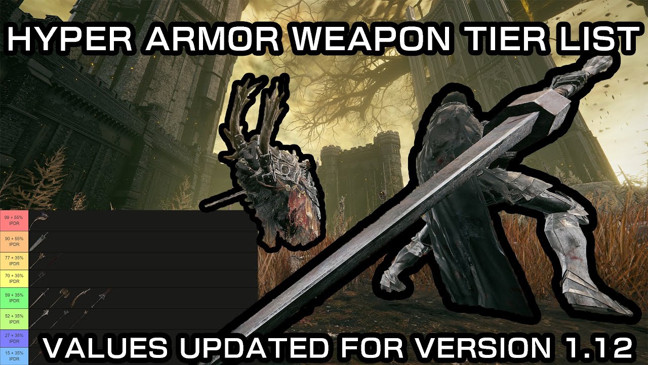 [ELDEN RING] Hyper Armor Weapon Tier List Patch 1.12 Shadow of the Erdtree