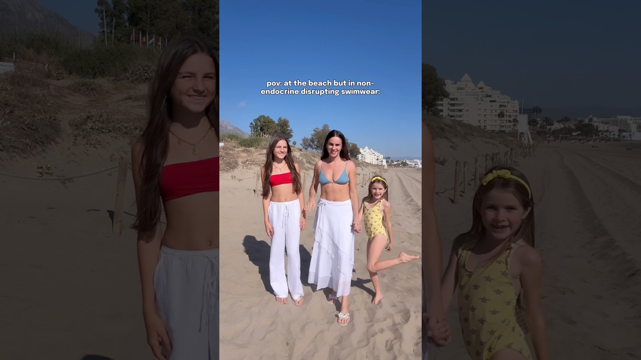 POV: at the beach but in non-endocrine disrupting swimwear