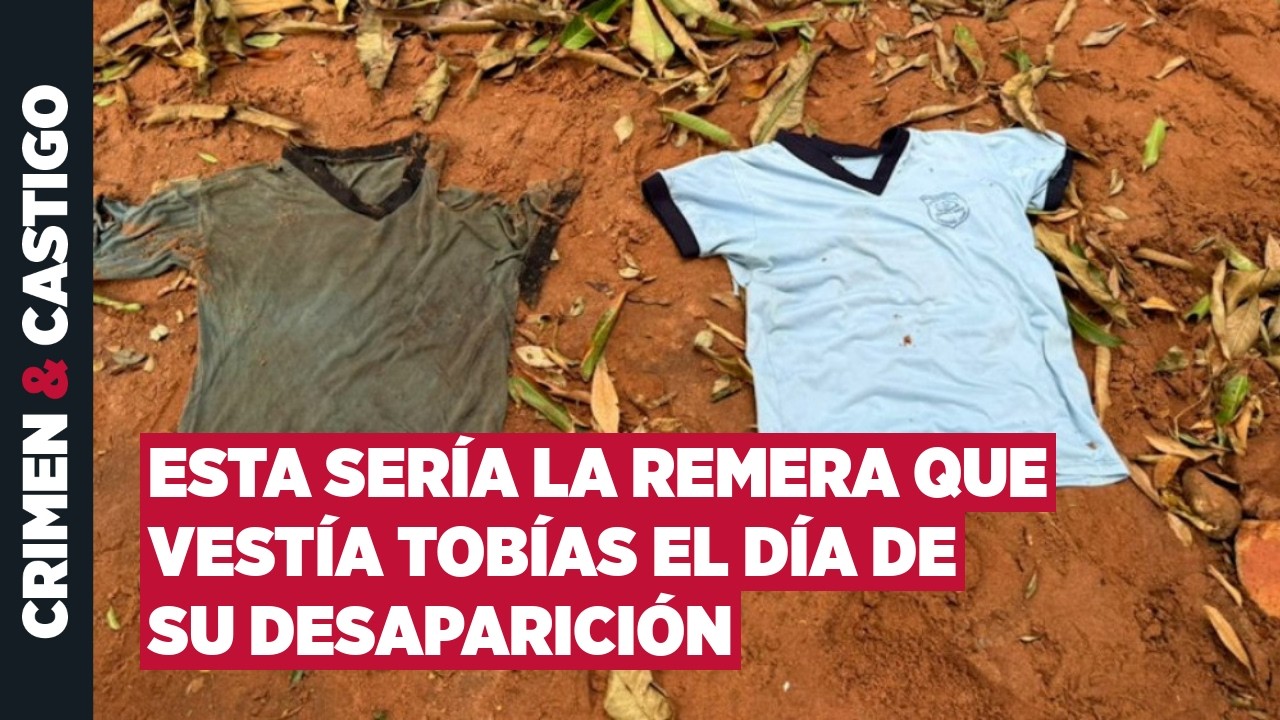 Hallan la remera que Tob&iacute;as vest&iacute;a cuando lo arrastr&oacute; el raudal