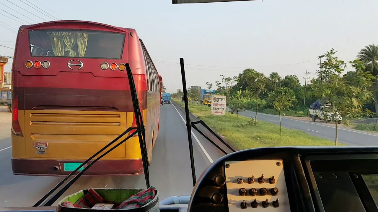 S. Alam, Soudia X & Ena | Thrilling bus driving | Extreme bus race in Bangladesh | HINO AK-1J BUS.