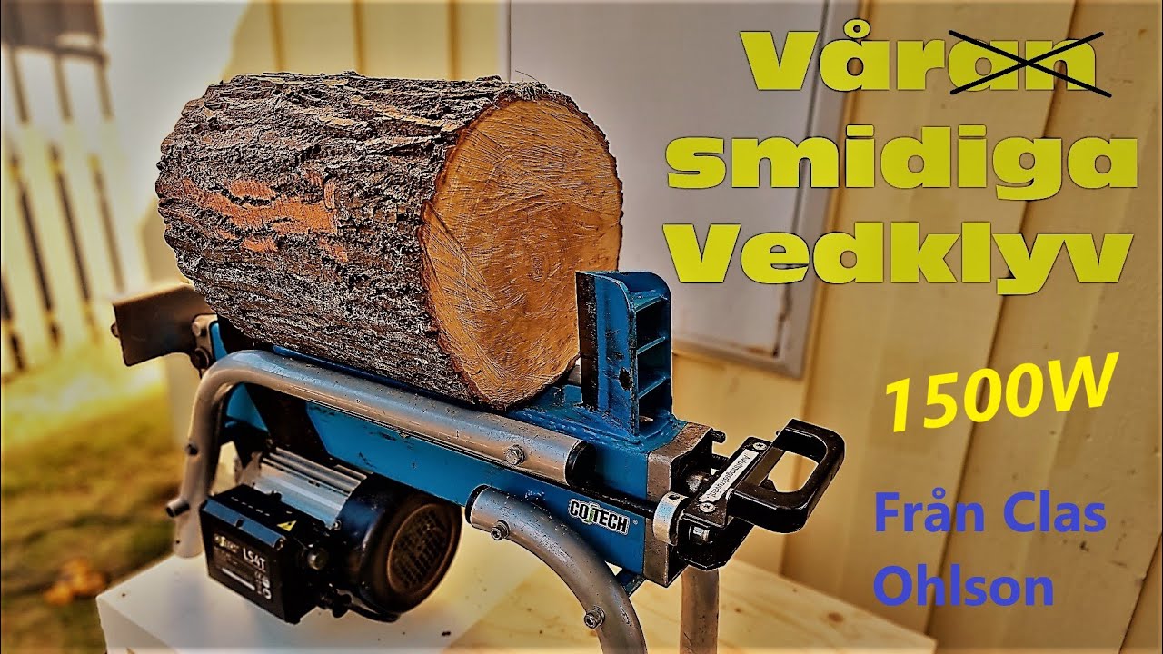 Vår smidiga vedklyv, 1-fas (1500W), 4 ton, Cotech LS4T
