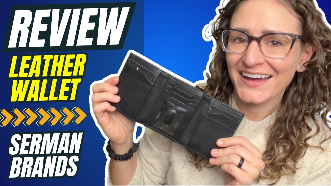 Unboxing & Review Black Trifold, Genuine Leather Wallet with RFID Blocking by Serman Brands