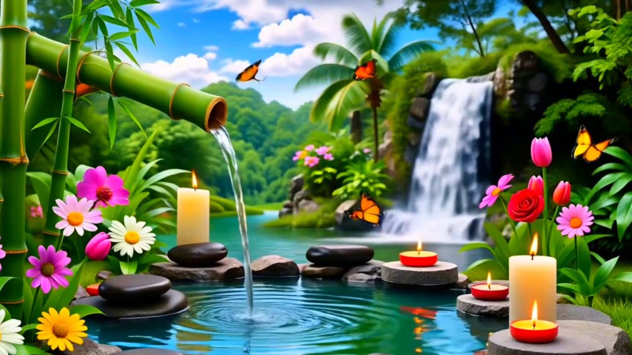 Calming Sleep Music 😴 Bamboo Water Sounds for Anxiety and Deep Relaxation