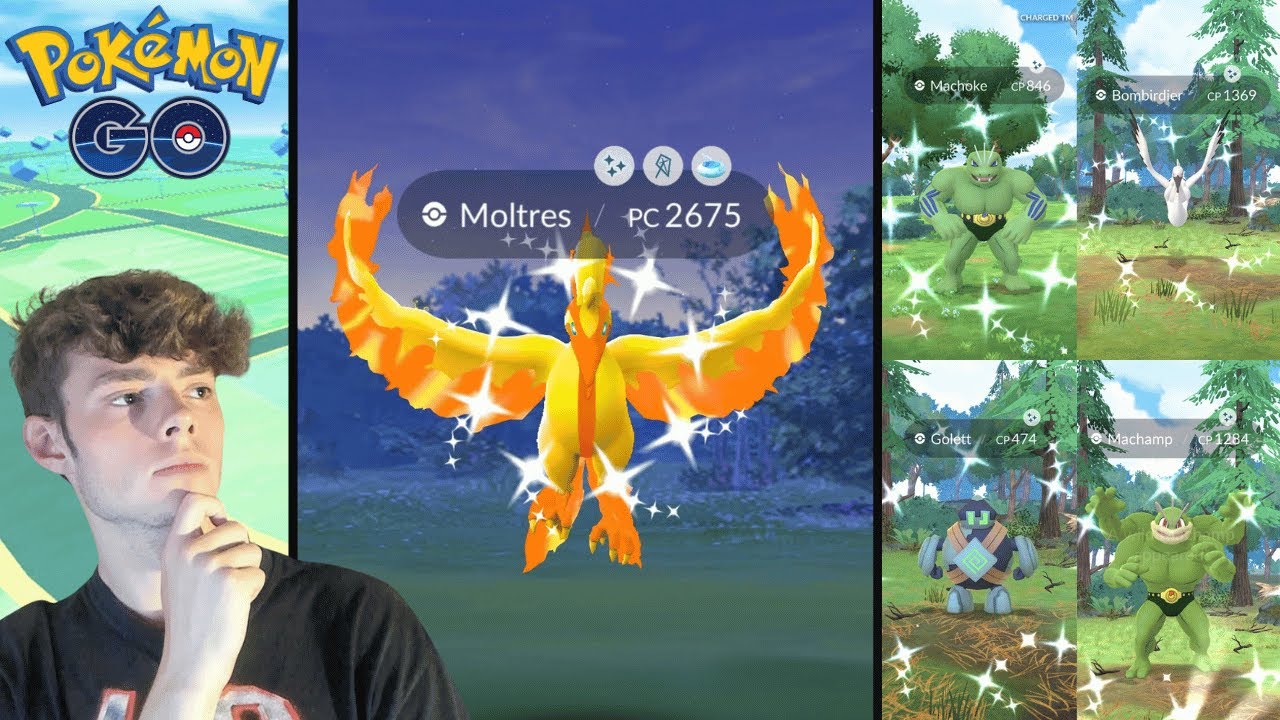 Back to Back Shiny Machoke and Machamp! Shiny Glarian Bird Hunting!
