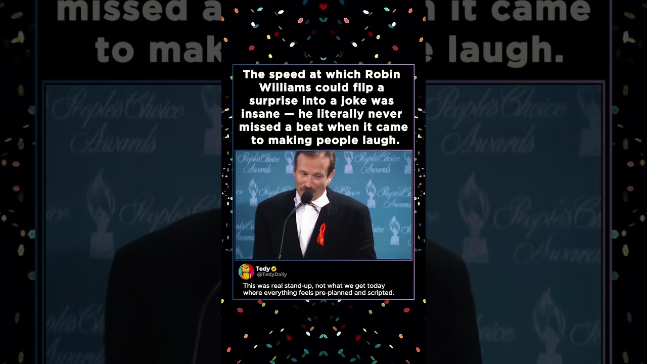 The speed at which Robin Williams could flip a surprise into a joke was insane — he literally never