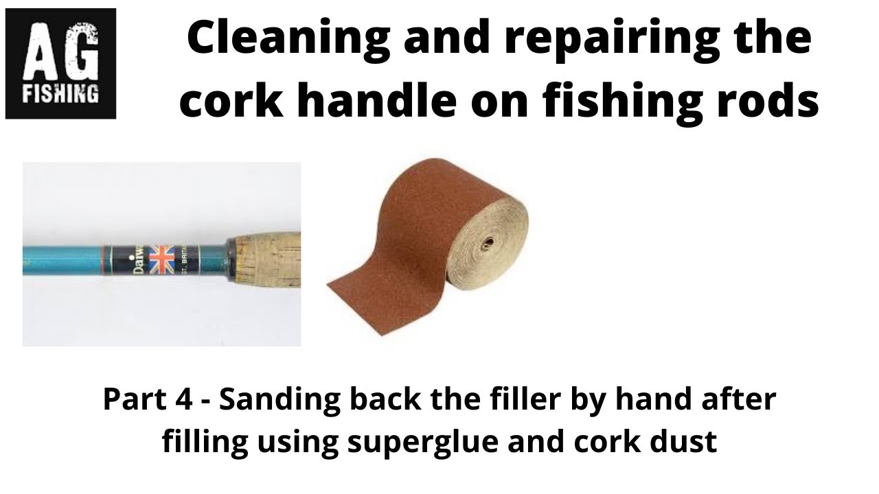Pt 4 - Sanding a cork handle on a fishing rod by hand - how I do it #fishing #rodbuilding