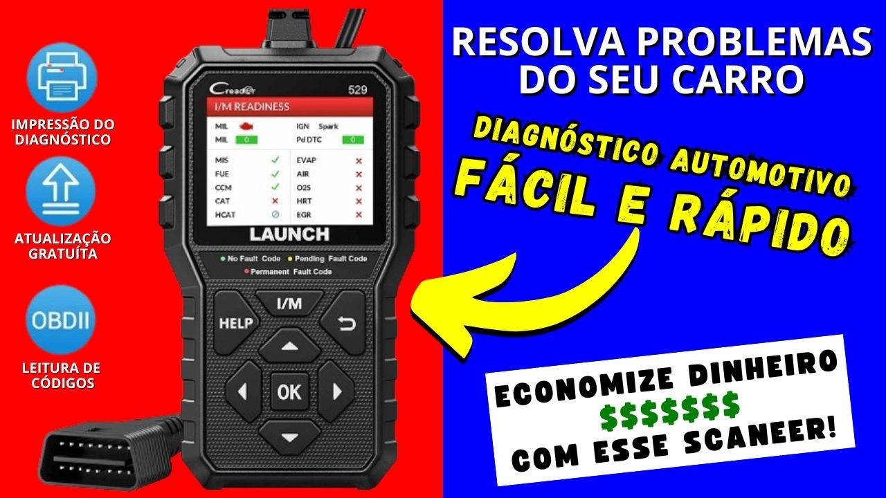 Launch Creader CR529: TUDO QUE VOCÊ PRECISA SABER - Scanner OBD2 Launch 529 - SCANNER BOM E BARATO