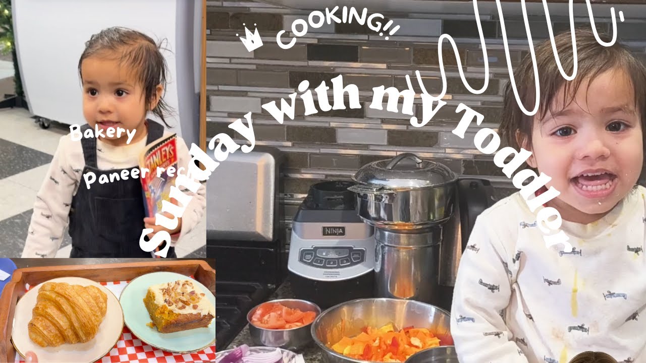 Lazy Sunday Vlog 🍳 | Paneer Recipe, Bakery Visit & Toddler Time with Siya 🤍