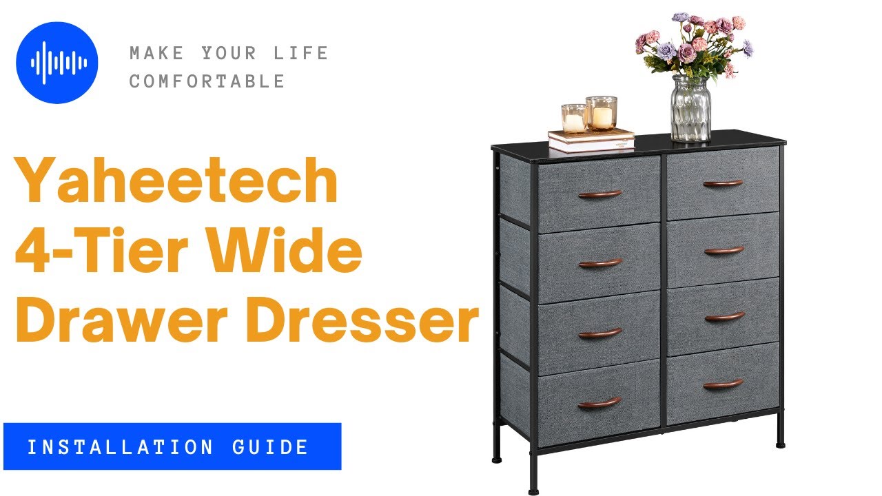 Yaheetech 35 Inches H 8-Drawer Fabric Dresser Installation Guide #storagedresser