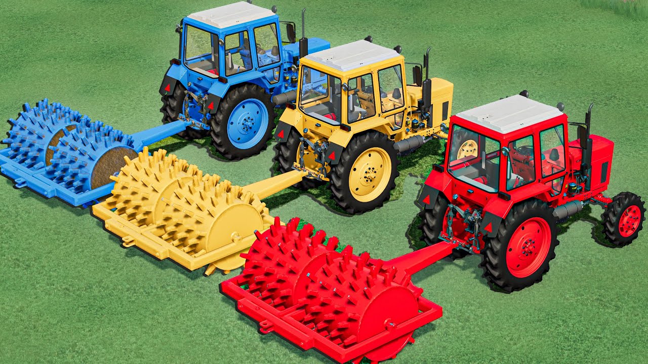 Tractor Working Colors - CULTIVATING with ROLLER | Farming Simulator 22