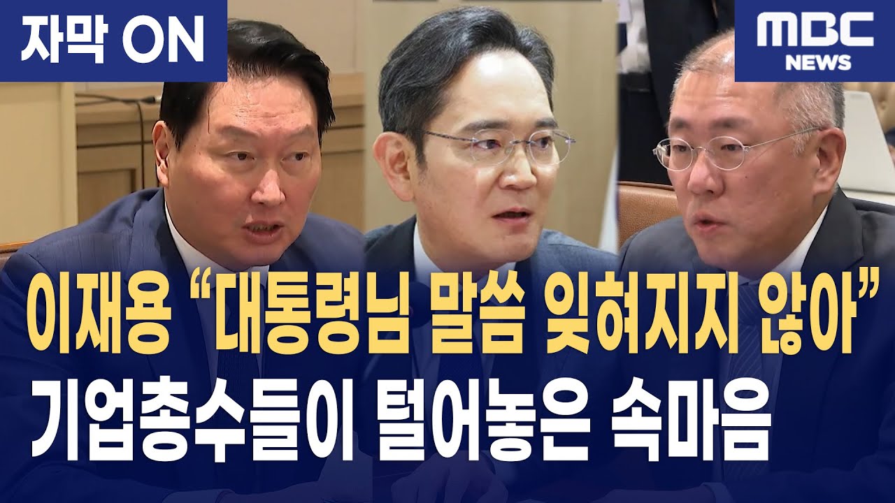[자막] “이재명 대통령님 노고 많으셨습니다”이재용·최태원·정의선이 직접 밝힌 후속 메시지