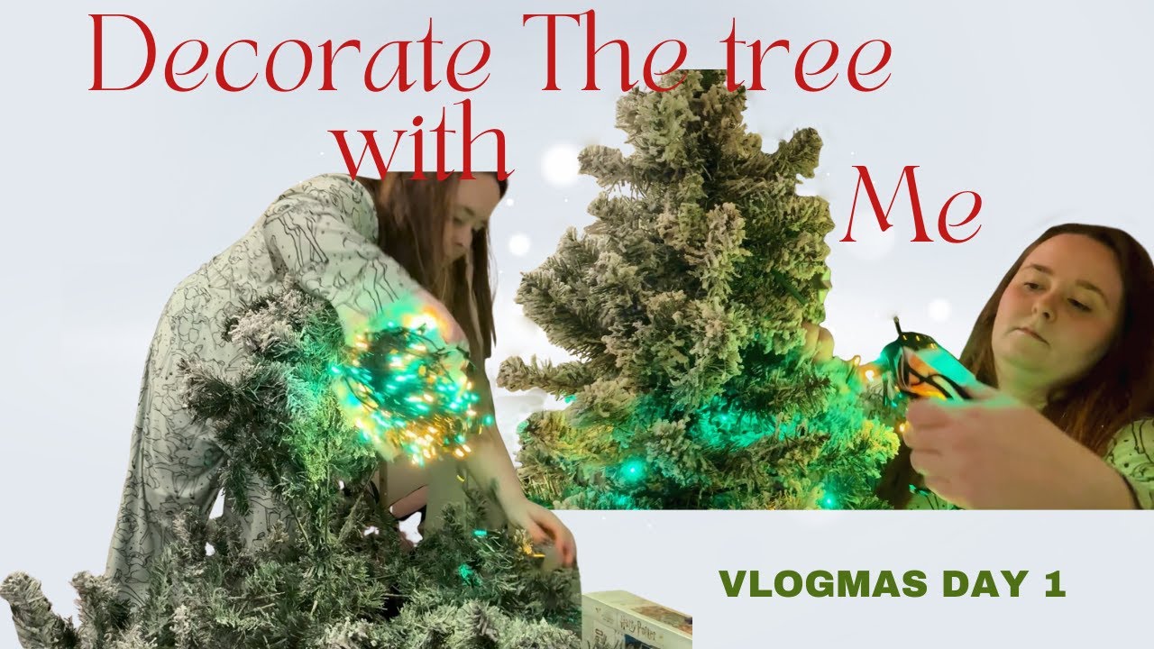 Come Decorate the trees with me | Vlogmas Day 1 | Gabby Thomson
