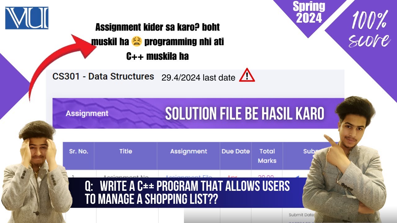 CS301 assignment no. 1 spring 2024 100% correct solution | CS301 assignment 1 spring 2024 | CS301