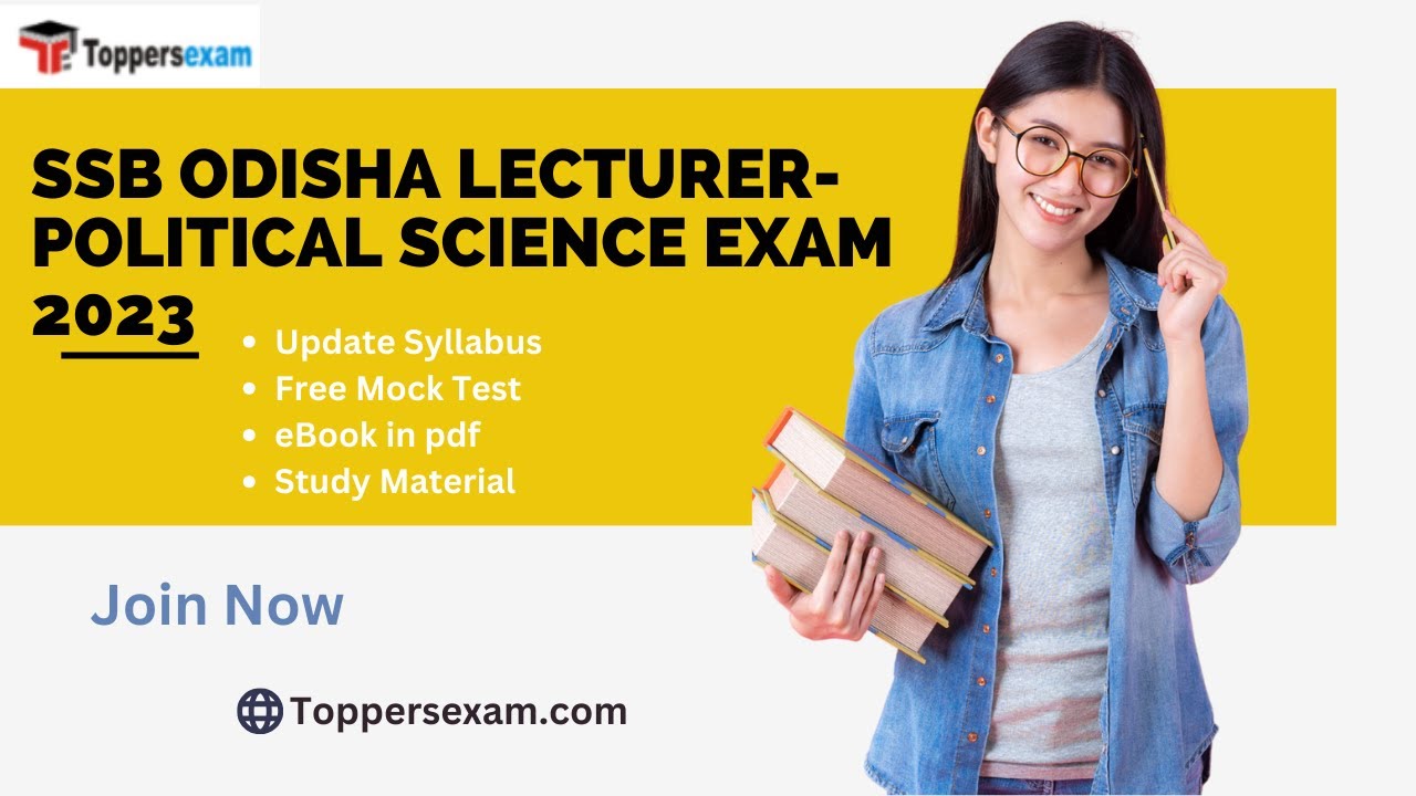 SSB ODISHA LECTURER POLITICAL SCIENCE Book, Mock Test 2023, MCQ