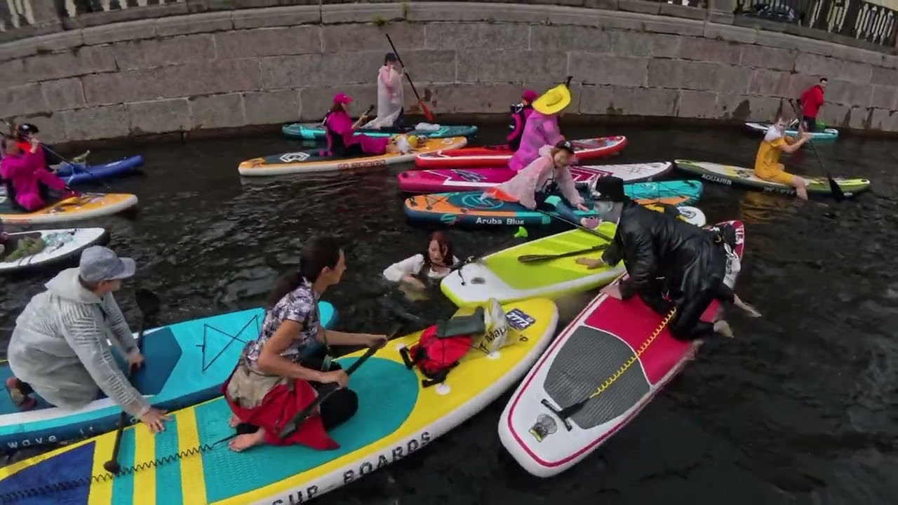 Фонтанка SUP 2025  - Падения в воду