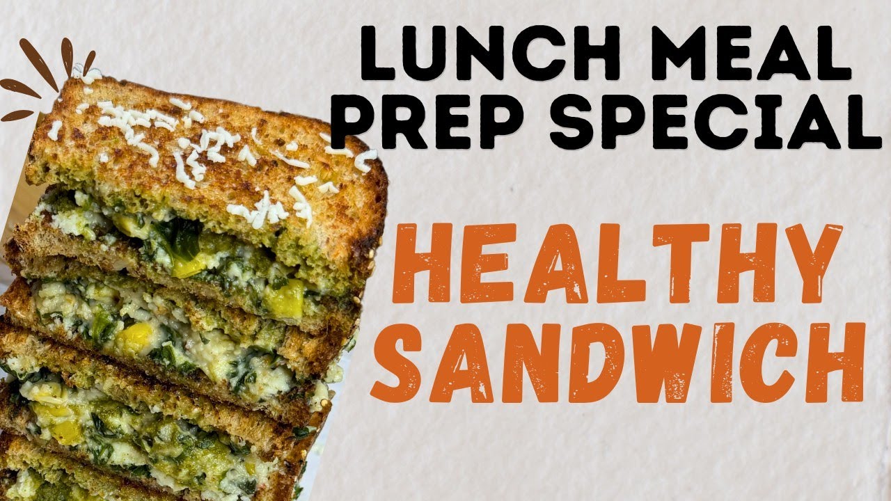 Spinach Corn Sandwich | Healthy Grilled Sandwich for Weightloss | Lunch Meal Prep Sandwich Recipe