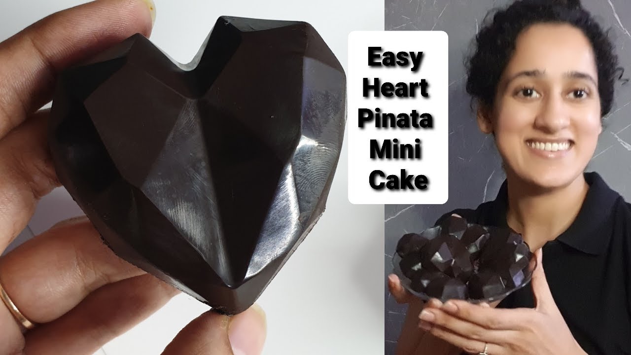 Easy Heart Cakesicle using geometric heart mold without oven