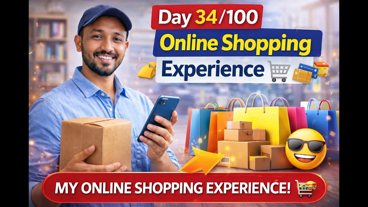 Day 34/100 English Speaking Course | Online Shopping Experience | Daily English Practice
