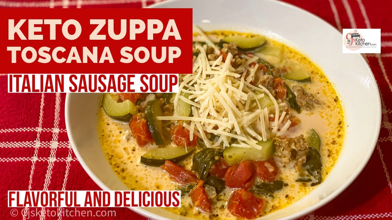 Keto Italian Sausage Soup (Zuppa Toscana) - Super Flavorful and Delicious!