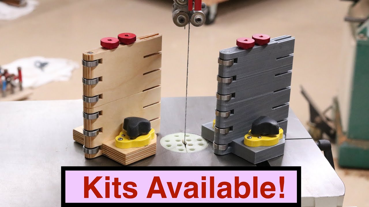 Build or 3D Print a Bandsaw Featherboard and Roller Guide