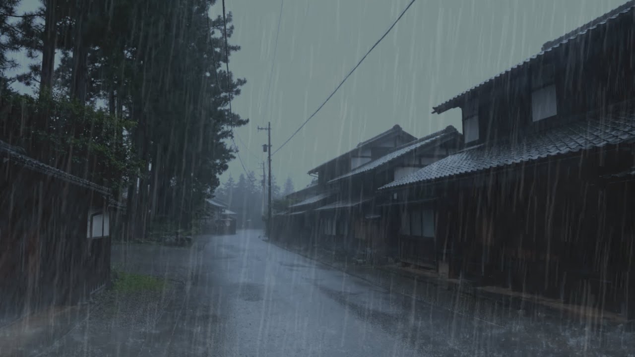 Rain Sounds For Sleeping all Night | Heavy Rain & Relaxing Thunderstorm Night to Fall Asleep Fast