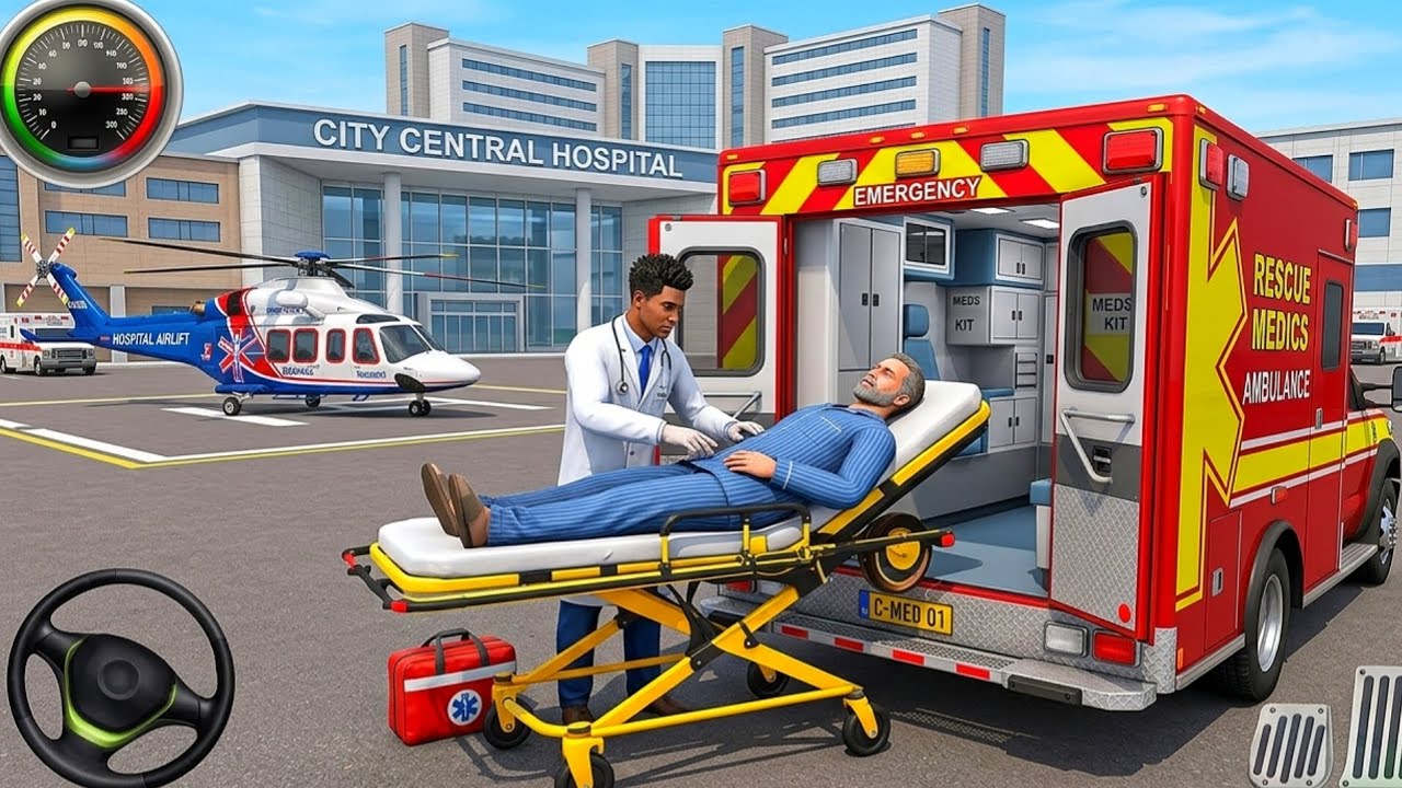 Ambulance City Rescue Simulator 3D Game -  Emergency Ambulance GamePlay | 35 Level