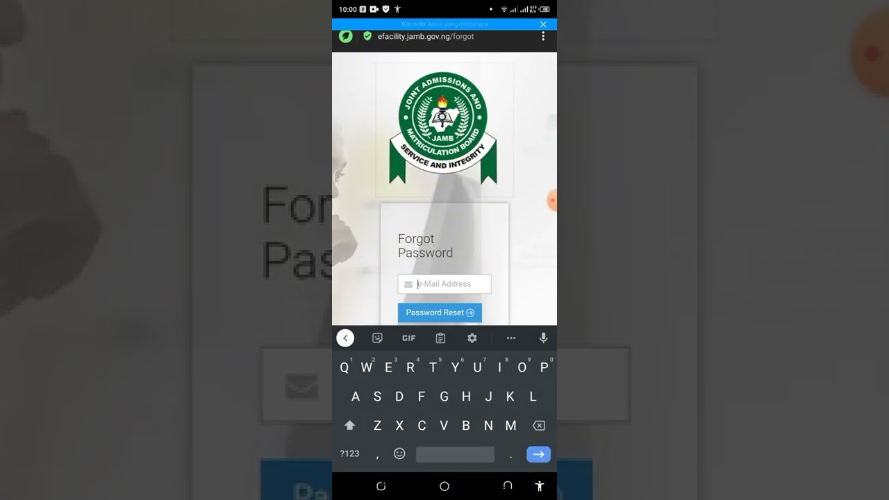 HOW TO CHANGE PASSWORD ON JAMB