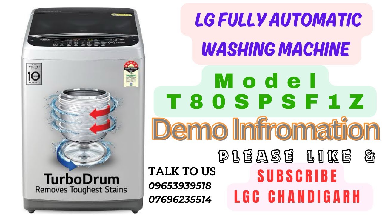 [ LG Fully automatic washing machine] MODEL : T80SPSF1Z Demo Information