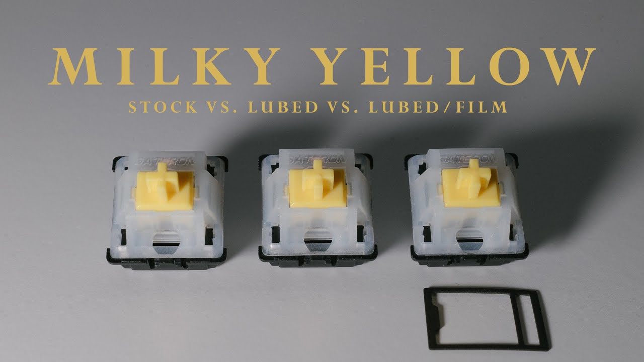 Unlubed vs. Lubed vs. Lubed & Film Gateron Milky Yellow Sound Test