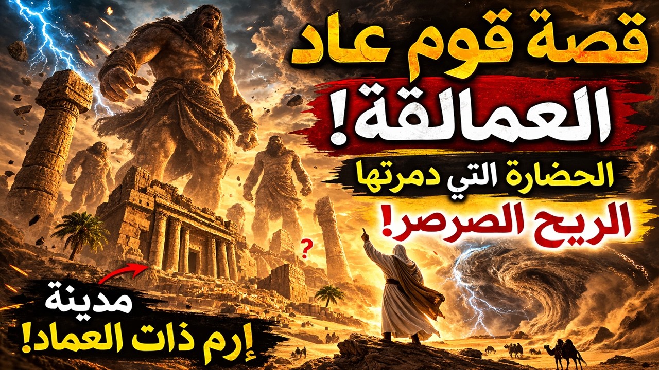 العمالقة الذين حكموا الأرض… ثم اختفوا في ليلة واحدة! (قصة قوم عاد)