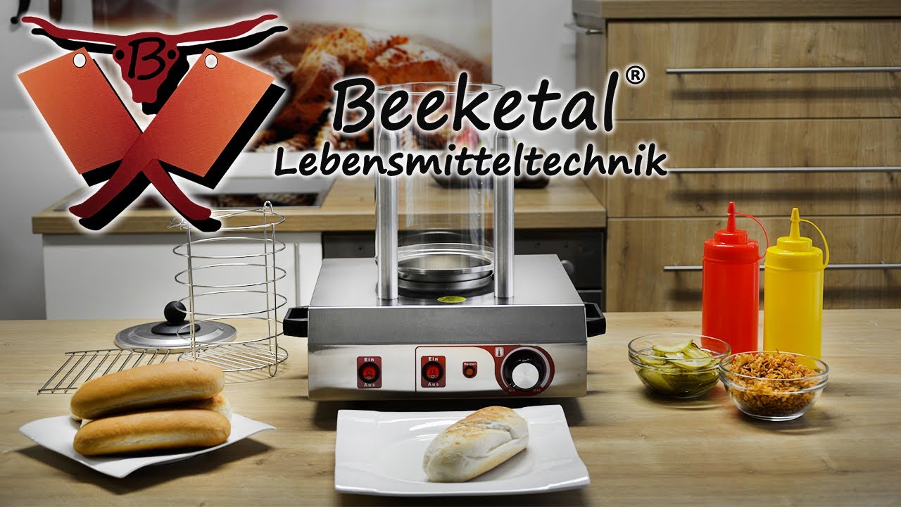 Beeketal Hot Dog Gerät Erhitzer Wurstkocher Würstchenwärmer Bockwurstwärmer