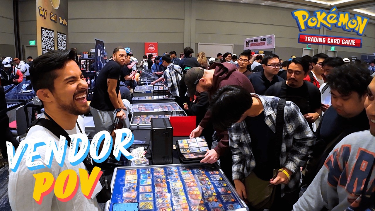 CARDLADDER COMPS & CRACKING CARDS | East Bay Card Show | Pokemon Vendor POV