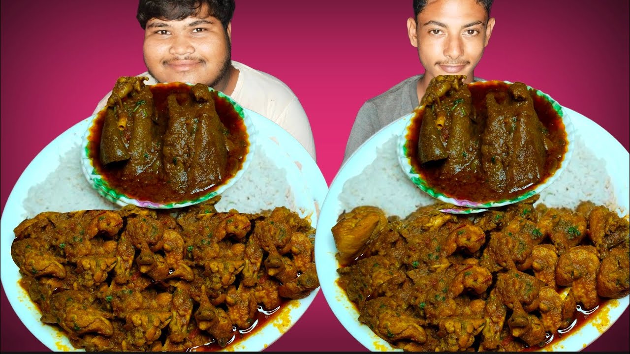 Mutton Lungs Curry With Chicken Curry With Rice | Food Eating Challenge Video |AHFOODCHALLENGE |