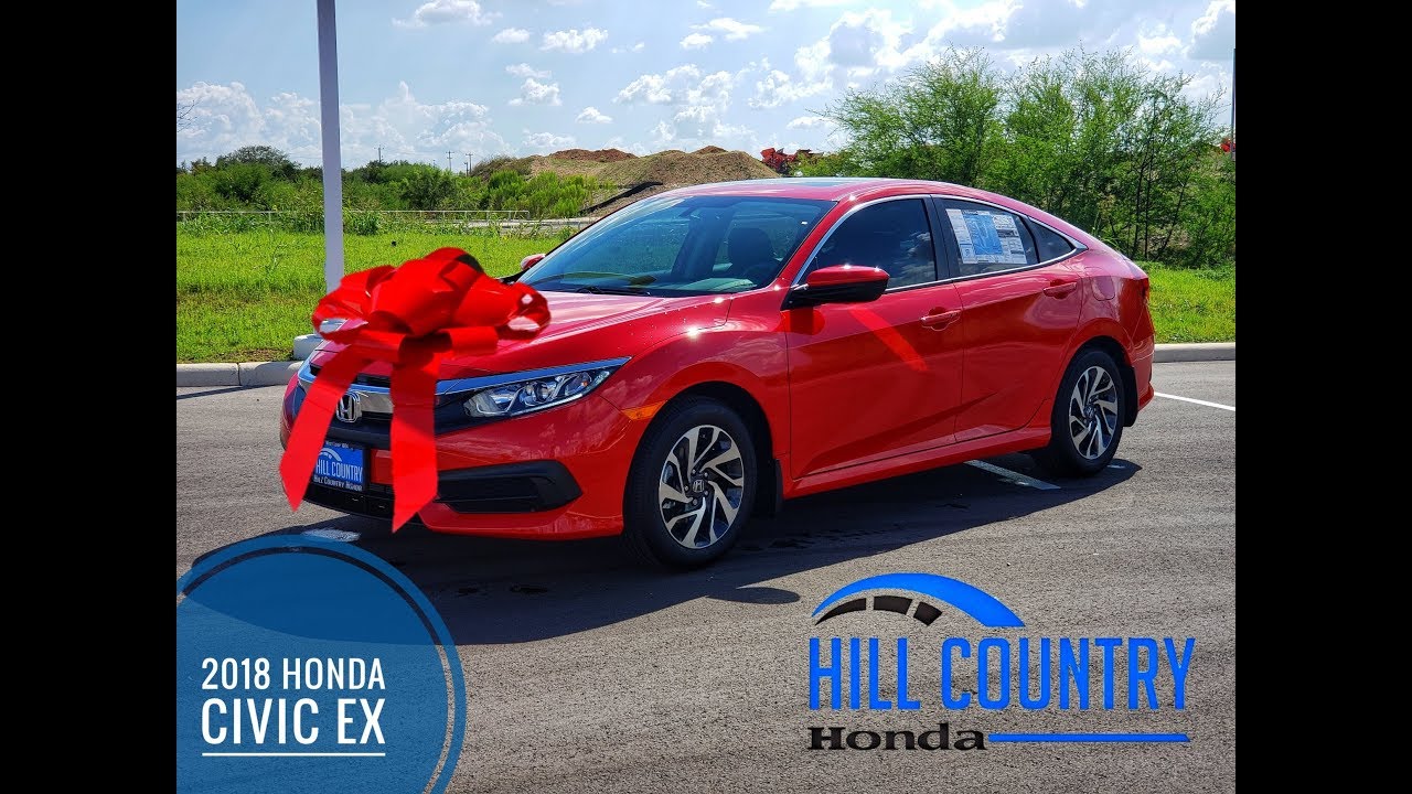 2018 Honda Civic EX in Rallye Red at Hill Country Honda by Zachery Hockaday