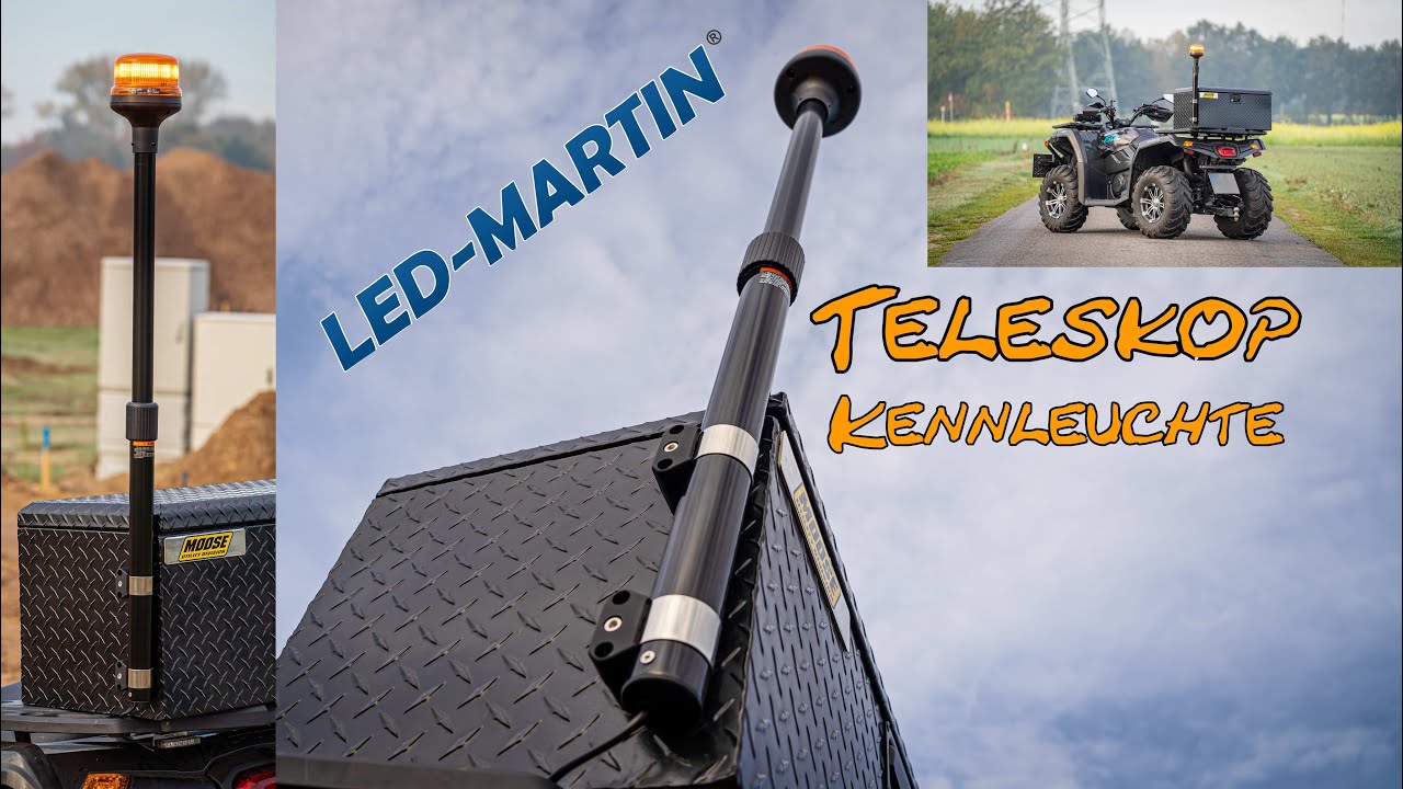 LED Martin SESTO MOTO - teleskopierbare R65 Kennleuchte fürs Quad