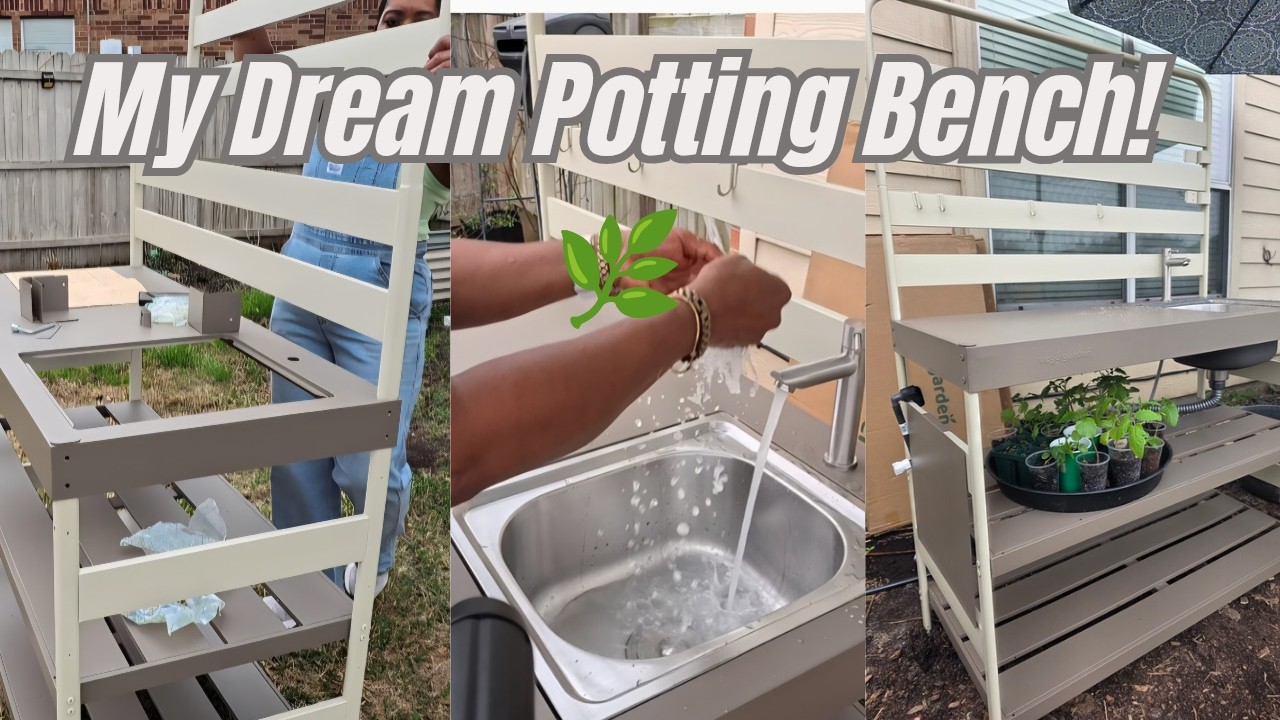 Garden Vlog | Setting Up My New Potting Bench in Houston (Zone 9B) | VegoGarden