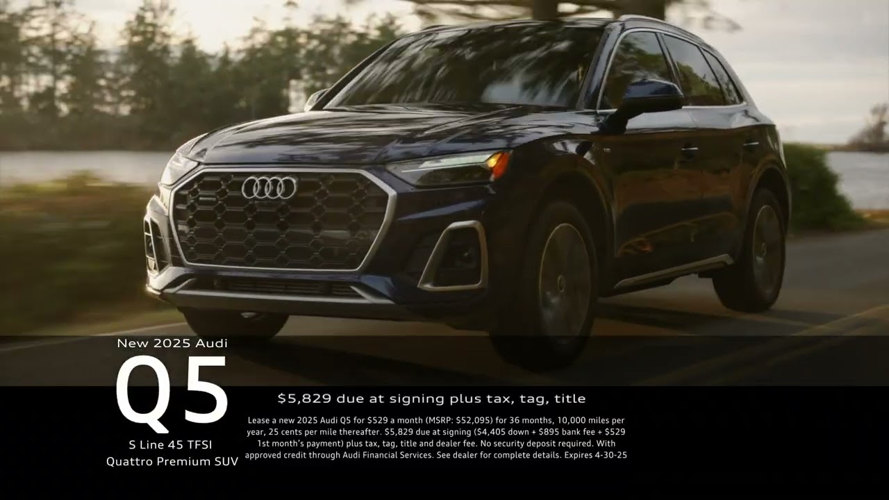2025 Audi Q5 S Line 45 TFSI quattro Premium April Lease Offers