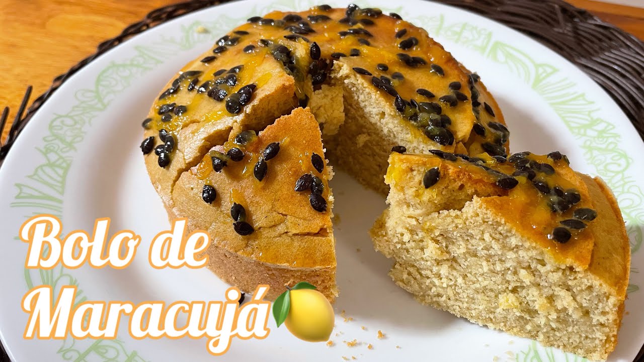 Bolo de Maracujá saudável (Fácil e rápido de fazer)