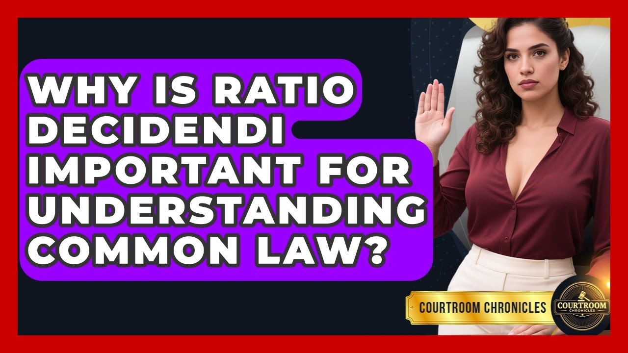 Why Is Ratio Decidendi Important For Understanding Common Law? - Courtroom Chronicles