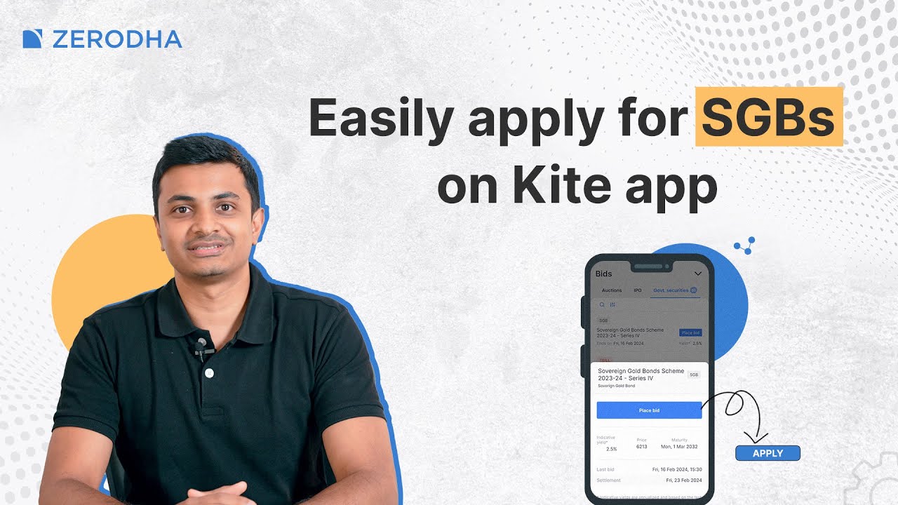Easily apply for Sovereign Gold Bonds (SGBs) now on Kite app