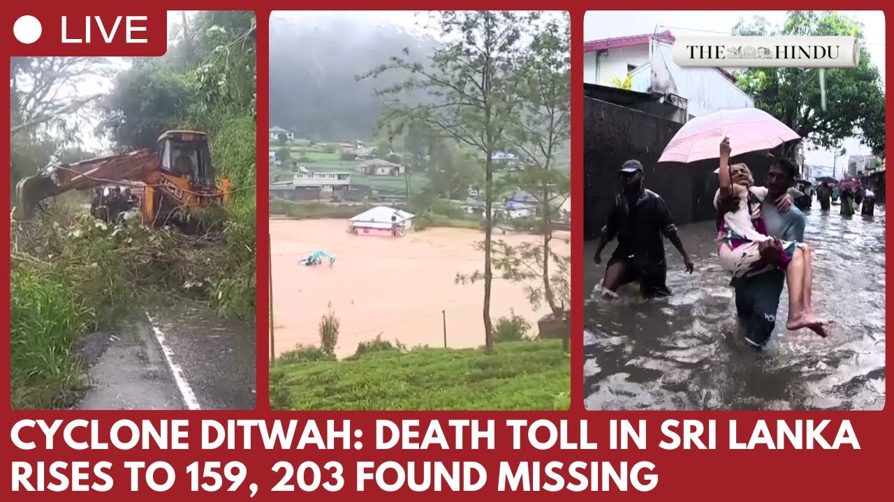 Cyclone Ditwah wreaks havoc in Sri Lanka; 159 dead, 203 missing