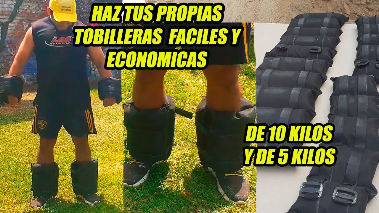 COMO HACER TOBILLERAS DE 5 Y 10 KILOS CASERAS FACILES Y ECONOMICAS