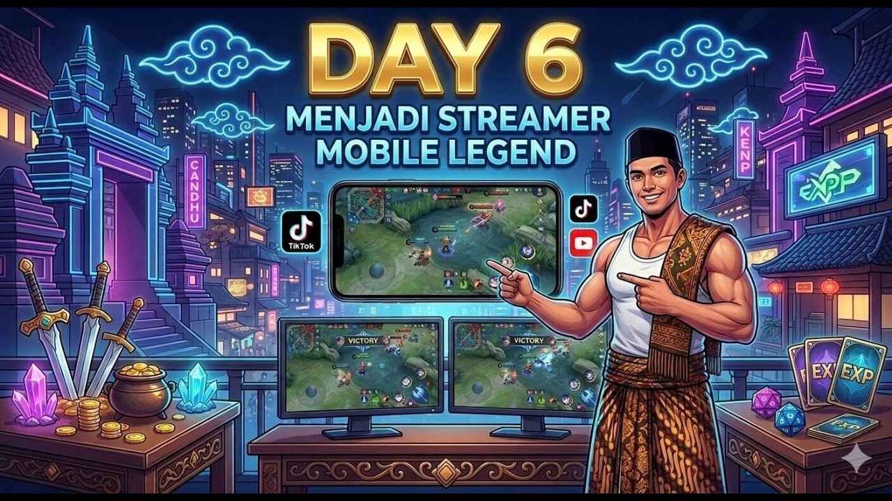 DAY 6 JADI STREAMER | MOBILE LEGEND #mediashareon