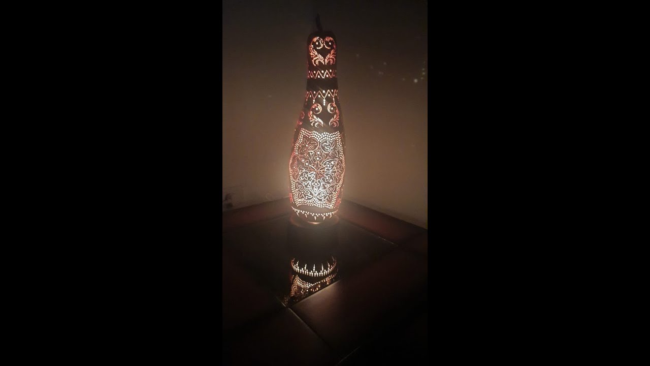 Easy to make - Amazing Handmade Gourd Lamp