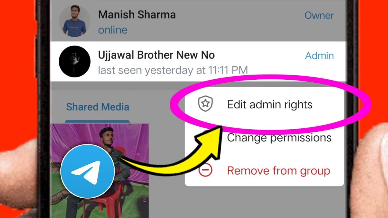 Telegram group edit admin rights | How to use edit admin rights in telegram group