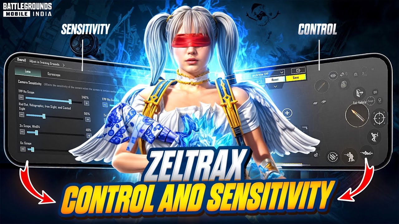 ZELTRAX LATEST SENSITIVITY & CONTROL CODE‼️ | TWO FINGER GYRO | BGMI
