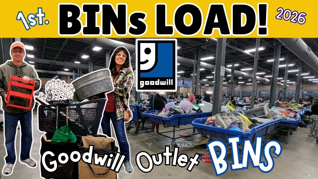 GOODWILL OUTLET BINS - 1st Bins Load 2026! Thrift with me * Thrifting Haul - Resellers Shopping